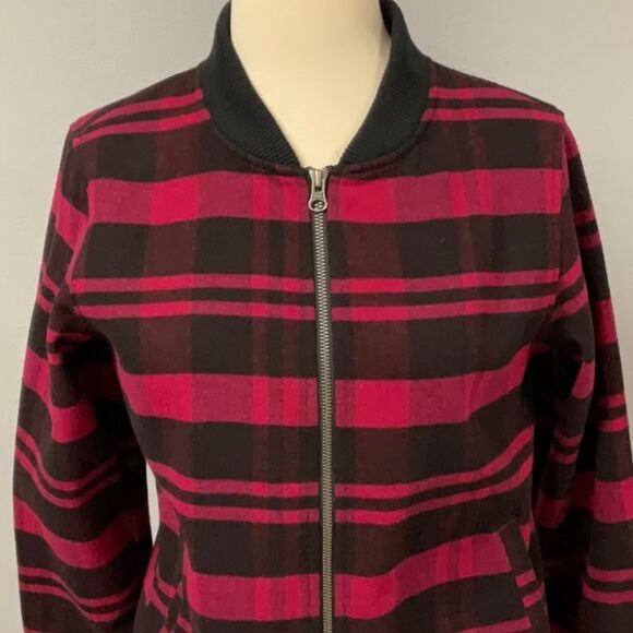 Columbia Red Buffalo Plaid Full Zip Jacket Size Small - Picture 2 of 5